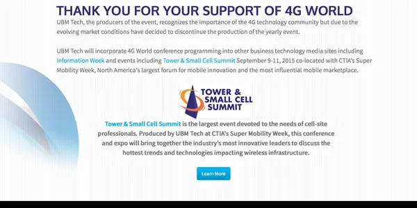 UBM hangs up on 4G World