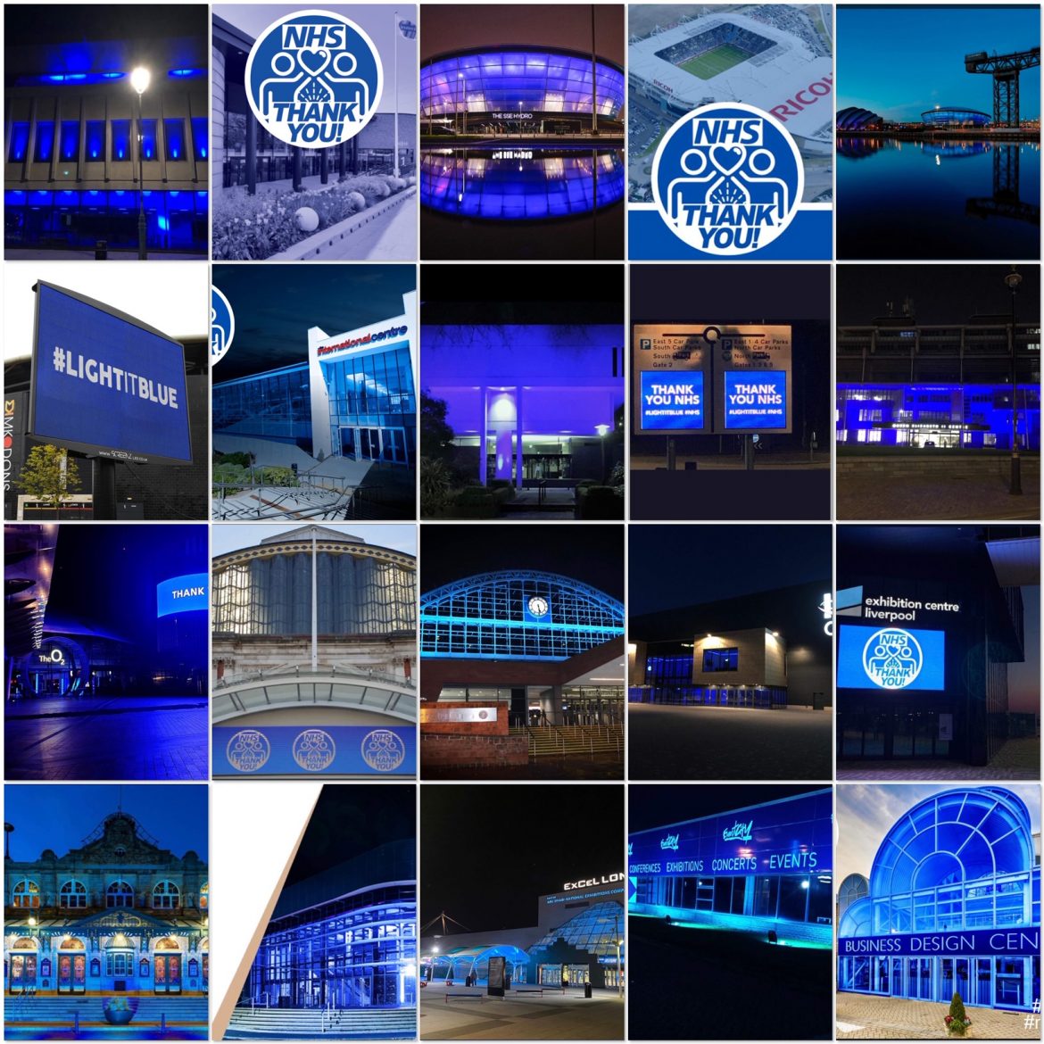 21 venues turned blue in emotional show of support for NHS