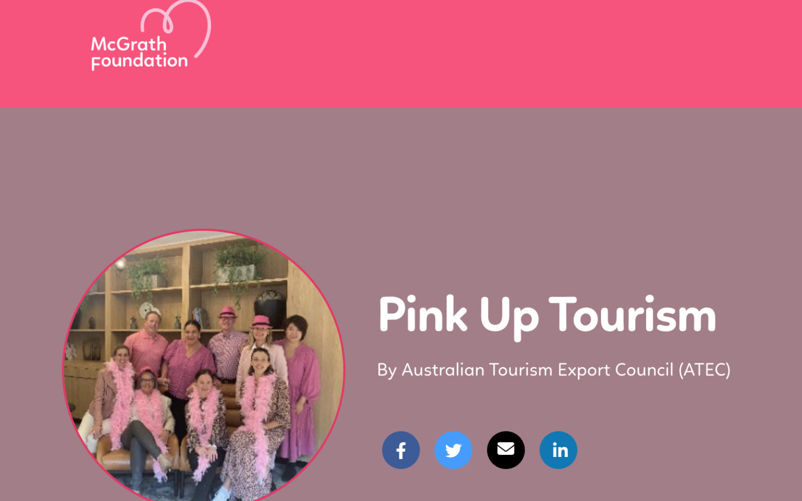 Australia’s ATEC to ‘Pink up Tourism’ for breast cancer awareness month