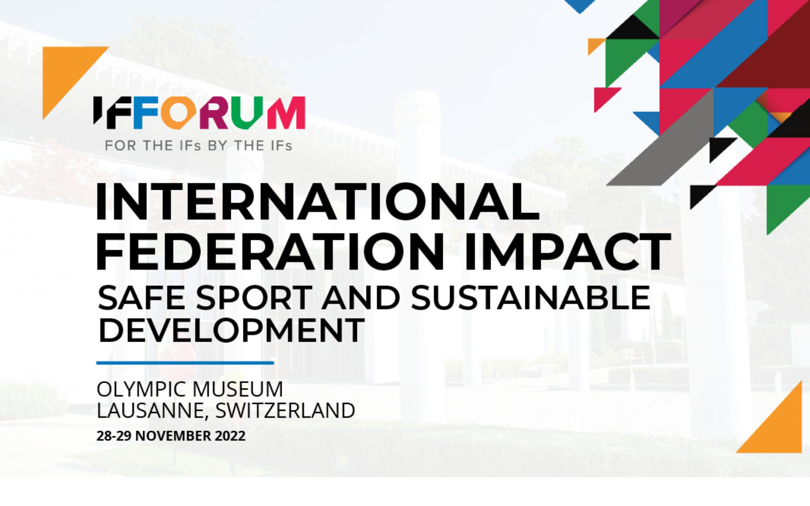 Lausanne hosting international sporting community decision-makers in-person again for IF Forum 2022