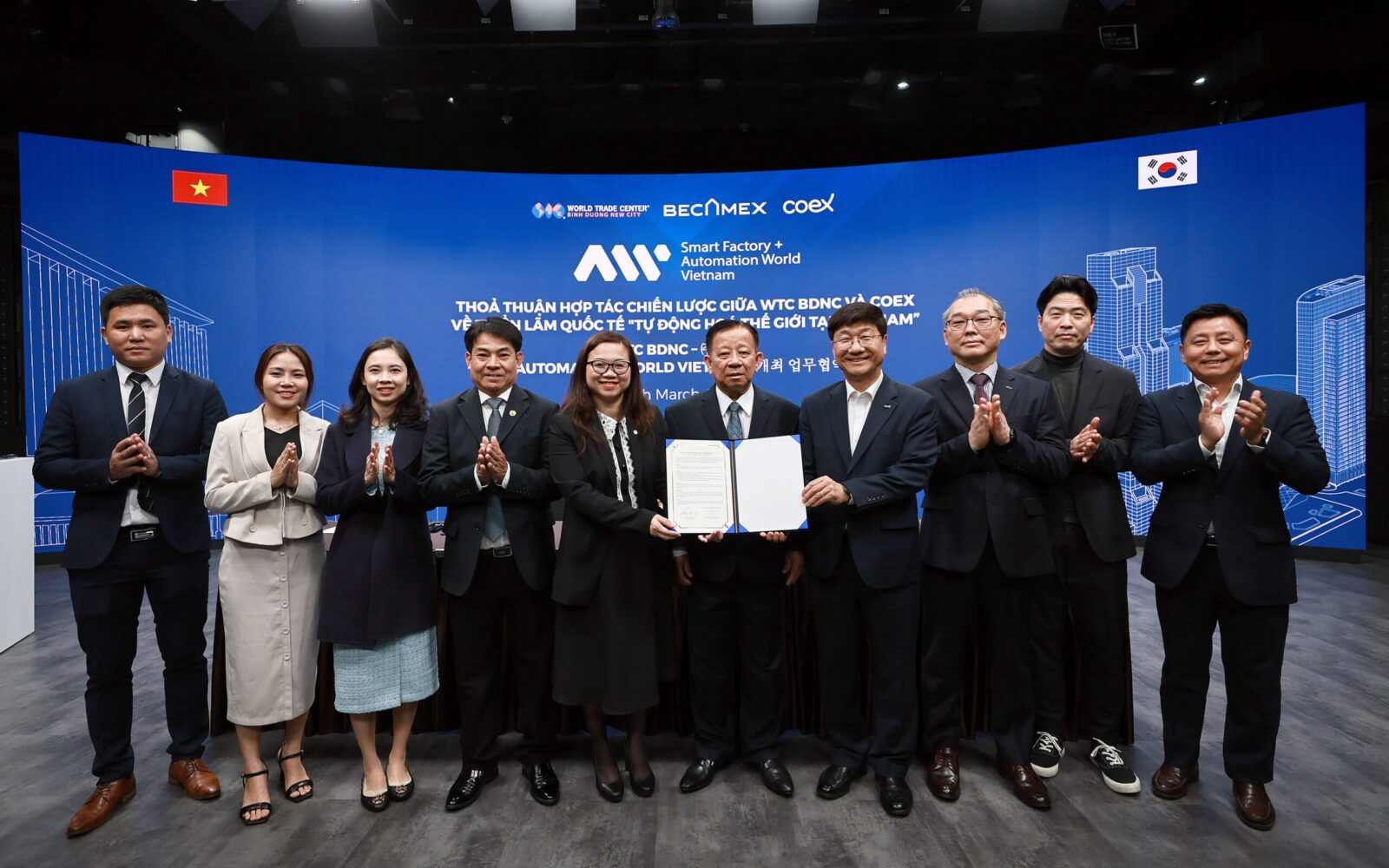 WTC Binh Duong signs MoU with COEX in Korea for new shows and joint promotion of manufacturing