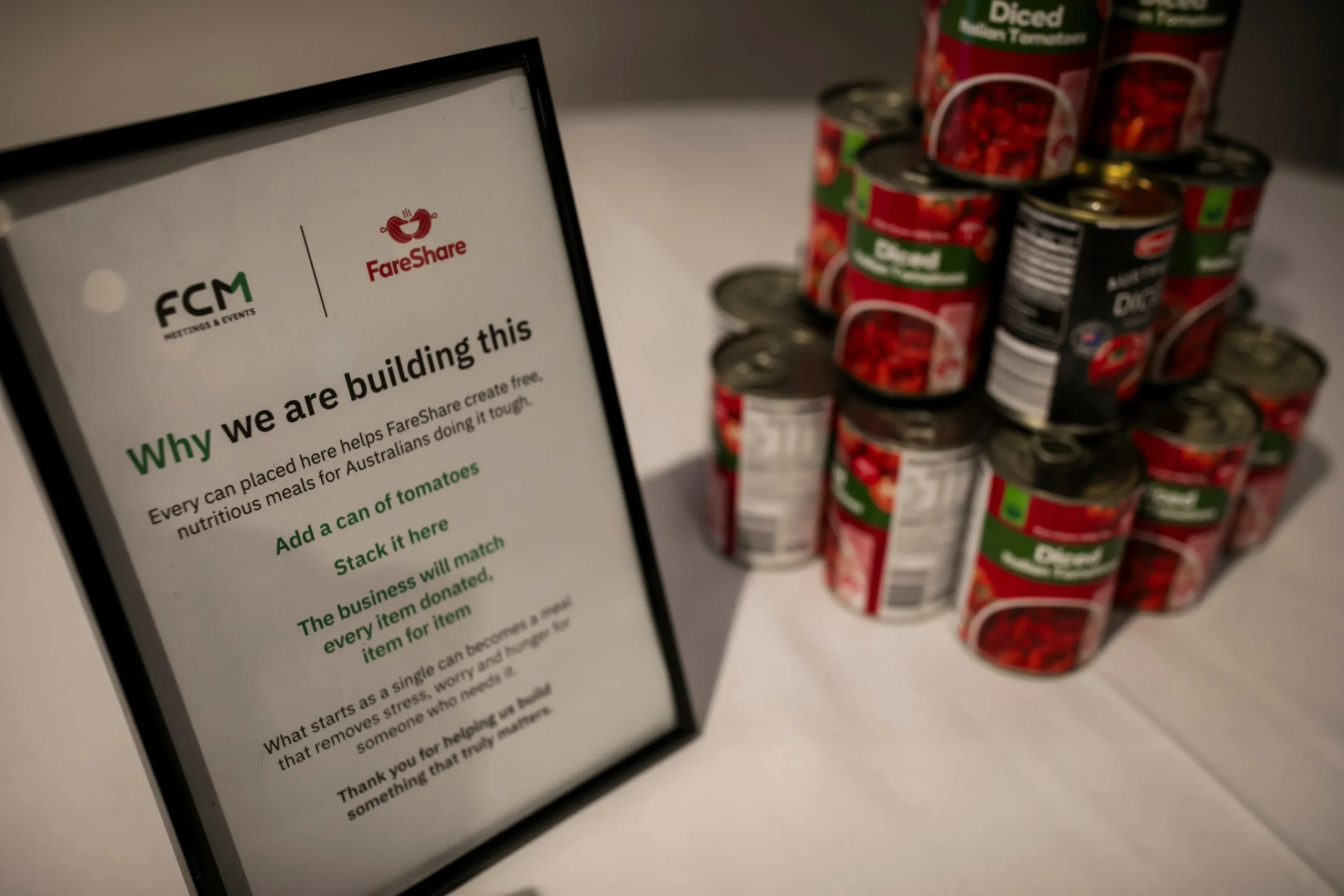 FCM Meetings & Events supports FareShare effort to feed Australians experiencing food insecurity